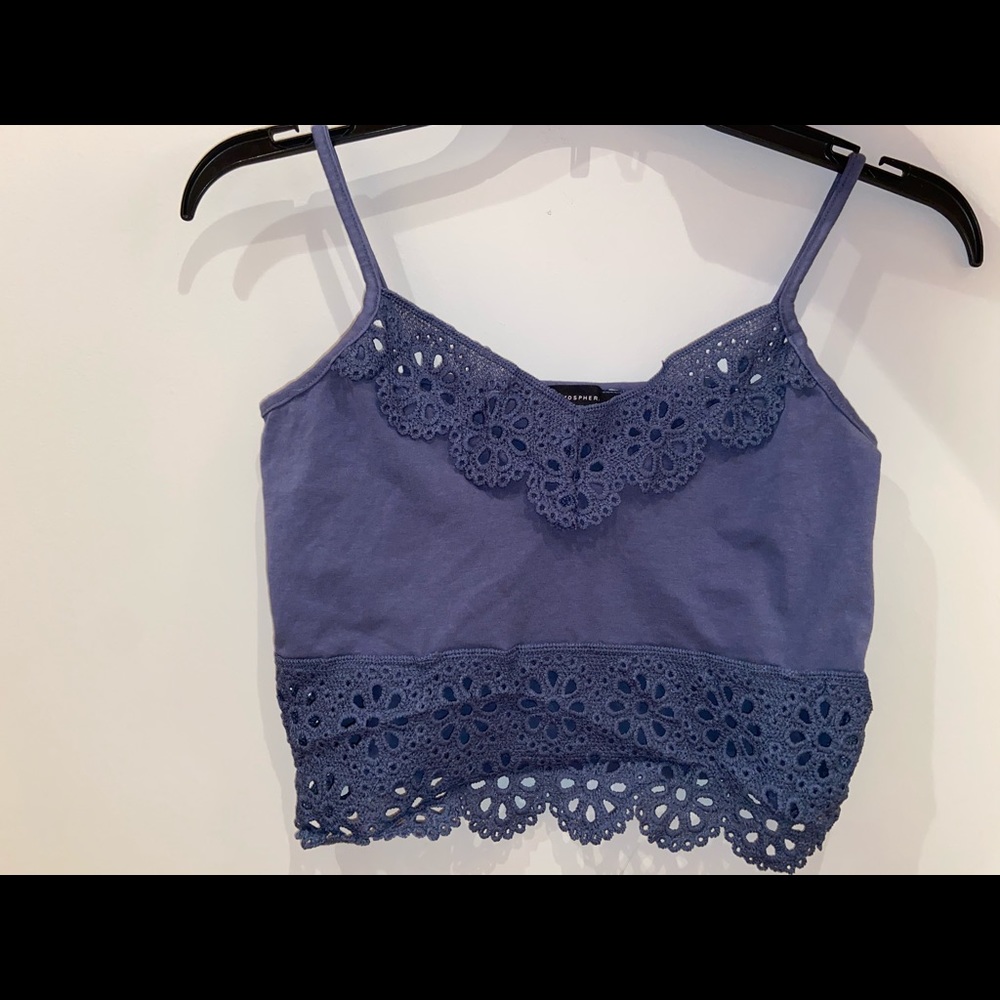 Navy Blue Crop Top